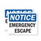 Signmission Emergency Escape, 7 in W x Rectangle, Vinyl Decal OS-2PACK-NS-D-57-L-11787 - alternate 1
